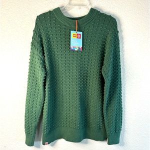 Lego Green Soft Crew Neck Lego Textured Patterned Sweater